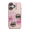Karl Lagerfeld IML Multi K&CH Heads tok iPhone 16-hoz rózsaszín - 1. kép