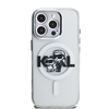 Karl Lagerfeld IML Glitter Karl and Choupette Sketch MagSafe tok iPhone 16 Pro Max Transparent tok - 1. kép