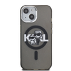 Karl Lagerfeld IML Glitter Karl és Choupette Sketch MagSafe tok iPhone 15-höz fekete - 1. kép