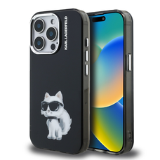 Karl Lagerfeld IML Aquarelle Choupette tok iPhone 15 Pro Max fekete