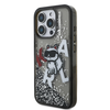 Karl Lagerfeld Liquid Glitter Szórt Choupette tok iPhone 16 Pro fekete - 0. kép