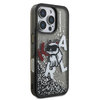 Karl Lagerfeld Liquid Glitter Szórt Choupette tok iPhone 16 Pro fekete - 2. kép