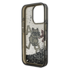 Karl Lagerfeld Liquid Glitter Szórt Choupette tok iPhone 16 Pro fekete - 4. kép