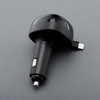 FORCELL F-ENERGY Alu autós töltő visszahúzható kábellel Type C és Type C + USB A aljzatokkal PD QC4.0 SFC2.0 3A 75W fekete - 4. kép