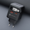 FORCELL F-ENERGY GaN III VT-R7 utazótöltő visszahúzható kábellel, 1x USB-C és 1x USB-A töltőporttal PD QC4.0 3A 70W szürke - 2. kép