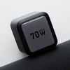 FORCELL F-ENERGY GaN III VT-R7 utazótöltő visszahúzható kábellel, 1x USB-C és 1x USB-A töltőporttal PD QC4.0 3A 70W szürke - 3. kép