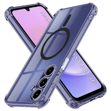 Techsuit - Ütésálló Átlátszó Szilikon MagSafe - Samsung Galaxy A15 4G / A15 5G - Füst Fekete tok