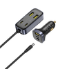Baseus - Autós töltő BackseatPal L1 (C00081100121-00) - 3x USB, 3x Type-C, PD3.0, 110W, Gyors töltés + 1,5m hosszabbító kábel - Fekete - 0. kép