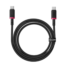Baseus - Dura sorozatú adatkábel (P10377803U01-03) - MacBookhoz, Type-C, gyors töltés, PD 100W, 480 Mbps, 2 m - Piros / Fekete