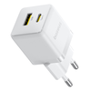 Baseus - Fali töltő Palm (P1011160A213-01) - Type-C kábellel, Gyors töltés, 2 az 1-ben, USB, USB-C, 30W, 20V/3A - Hold fehér - 0. kép
