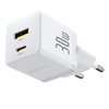 Baseus - Fali töltő Palm (P1011160A213-01) - Type-C kábellel, Gyors töltés, 2 az 1-ben, USB, USB-C, 30W, 20V/3A - Hold fehér - 2. kép