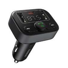 Baseus - FM Modulátor és Autós Töltő S-09 Lite (C10762300113-00) - Bluetooth 5.0, USB, USB-C, Kijelző, PD18W - Fekete Színben