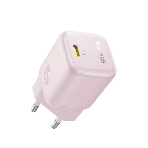 Baseus - Fali töltő PicoGo (P10176800413-00) - GaN, Gyors töltés, 45W, USB-C - Babapink