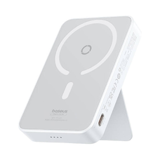 Baseus - MagPro mágneses külső akkumulátor PPCXZ05 (P10064101223-00) - USB-C, 5000mAh, 20W, MagSafe, Type-C kábel, 3A, 30cm - Fehér