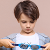 Techsuit - Polarizált napszemüveg (816-C3) - Sport típus, 3-8 éves gyerekeknek - Rózsaszín/Zöld - 3. kép