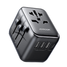 Joyroom JR-TCW01 utazó adapter univerzális 17W EU / US / UK / JP / AU / CN - fekete