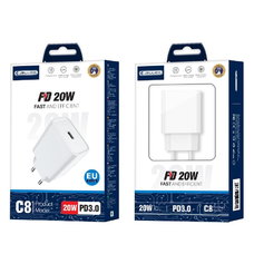 JELLICO fali töltő C8 PD 20W 1xUSB-C Fehér