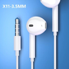 JELLICO vezetékes fülhallgató EP2A JACK 3.5MM mikrofonnal 1.2M Fehér - 2. kép
