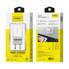 FONENG hálózati töltő adapter K210 2.1A 10W 1xUSB Fehér
