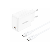 FONENG fali töltő EU55 GaN PD 20W 1xUSB-C + kábel USB-C - USB-C Fehér - 0. kép