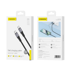 FONENG kábel X112 USB-C - USB-C PD 60W 1M Fekete