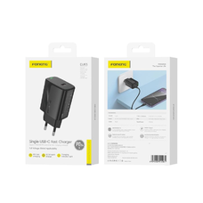 FONENG fali töltő EU65 PD 20W 1xUSB-C Fekete
