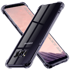  Techsuit - Ütésálló áttetsző szilikon tok - Samsung Galaxy S8 Plus - Füst fekete