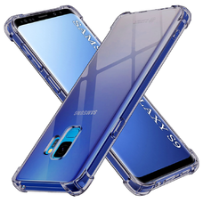  Techsuit - Ütésálló Átlátszó Szilikon - Samsung Galaxy S9 - Füst Fekete tok