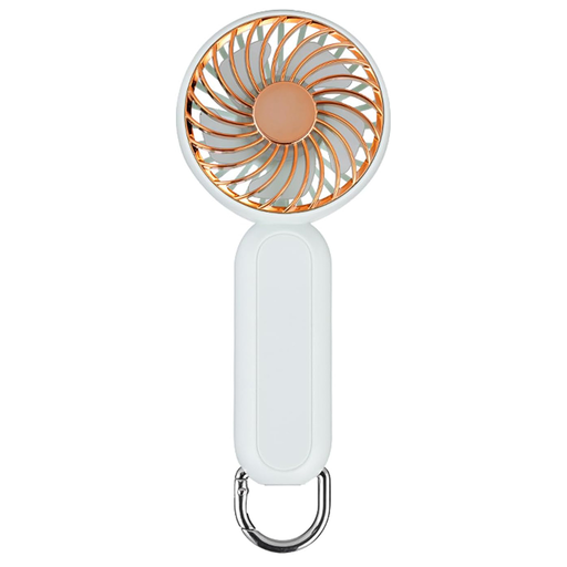 Techsuit - Hordozható Ventilátor (A217) - USB Újratölthető, Három Sebesség, 1200mAh - Arany Bézs