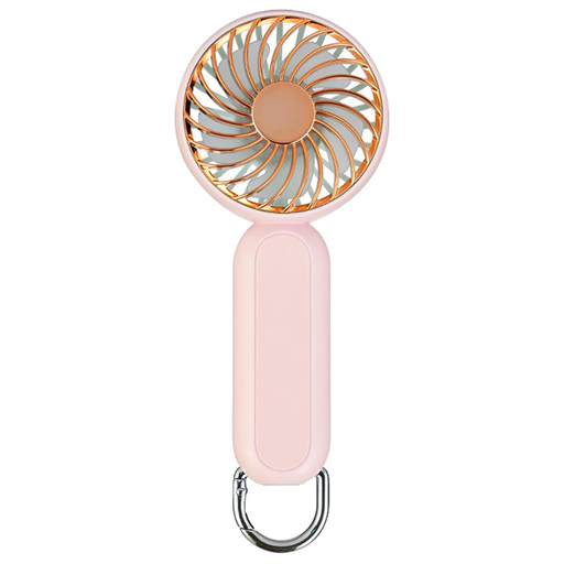 Techsuit - Kézi Ventilátor (A217) - USB-n Újratölthető, Három Sebességes, 1200mAh - Arany Rózsaszín