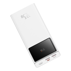 Baseus - Star-Lord Power Bank (PPXJ080002) - 2x USB, Type-C, Micro-USB, 22.5W, 20000mAh, Type-C Kábel, 3A, 30cm - Fehér