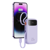 Baseus - Power Bank Qpow Pro+ (P10055003513-00) - Lightning, 2x Type-C, USB, 22.5W, 10000mAh, Type-C kábel, 30cm - Lila - 1. kép