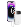 Baseus - Power Bank Qpow Pro+ (P10055003223-00) - Lightning, 2x Type-C, USB, 22,5W, 10000mAh, Type-C kábel, 30cm - Fehér - 1. kép