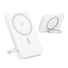 Baseus - PicoGo Magsafe Power Bank (P10076800213-01) - Type-C, Qi2, Gyors töltés, 20W, 5000mAh, Forgatható állvány, Type-C kábel - Fehér - 1. kép