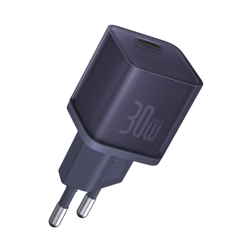 Baseus - Fali töltő gallium-nitrid (P10162504523-00) - GaN5S, Type-C, Gyors töltés, 30W - Lila