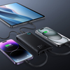 Baseus - Airpow Air Lite Power Bank (P10067501123-00) - USB, Type-C, Kettős kábel USB-C, Lightning, 22,5W, 10000mAh - Fekete - 4. kép