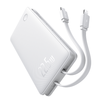 Baseus - Airpow Air Lite Hordozható Töltő (P10067501213-00) - USB, Type-C, Kettős Kábel USB-C, Lightning, 22.5W, 10000mAh - Fehér - 1. kép