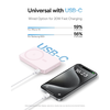 Baseus - PicoGo Magsafe Power Bank (P10076800413-00) - Type-C, Qi2, Gyors Töltés, 20W, 5000mAh, Forgatható Állvány, Type-C Kábel - Rózsaszín - 4. kép