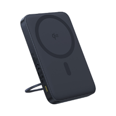 Baseus - PicoGo Magsafe Power Bank (P10076802123-00) - Type-C, Qi2, Gyors töltés, 20W, 5000mAh, Forgatható állvány, USB-C kábel - Fekete