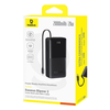 Baseus - Bipow 2 Power Bank (P10077101113-01) - Beépített USB-C kábel, Type-C, USB, Intelligens kijelző, 20000mAh, 20W - Fekete - 4. kép