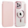 Techsuit - SmartMag Könyv Tok - iPhone 12 Pro Max - Rózsaszín tok - 0. kép