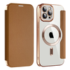 Techsuit - SmartMag Könyv Tok - iPhone 12 Pro Max - Barna tok - 0. kép