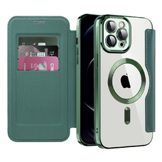 Techsuit - SmartMag Könyv Tok - iPhone 12 Pro Max - Zöld tok