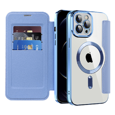 Techsuit - SmartMag könyvtok - iPhone 12 Pro Max - Világoskék tok