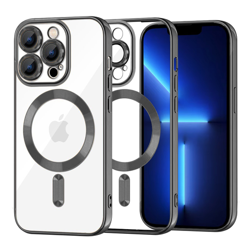 Techsuit - Luxus Kristály MagSafe - iPhone 13 Pro Max - Fekete tok Techsuit - Luxus Kristály MagSafe - iPhone 13 Pro Max - Fekete tok