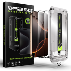 Techsuit - TitanGlass Teljes Fedés (2 darabos) - iPhone 13 Pro Max / iPhone 14 Plus - Fekete