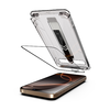 Techsuit - TitanGlass Teljes Borítás (2 darabos csomag) - iPhone 13 / iPhone 13 Pro / iPhone 14 / iPhone 16e - Fekete üvegfólia - 4. kép