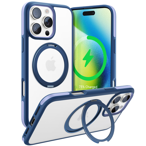 Torras - Ostand R Fusion sorozat - iPhone 16 Pro - Tengerészkék tok