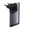 Baseus - Fali Töltő (CCGP150113) - GaN5 Pro Lapos Kialakítás, USB, Type-C, UE és UK Csatlakozóval, Type-C Kábel - Szürke - 2. kép