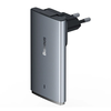 Baseus - Fali Töltő (CCGP150113) - GaN5 Pro Lapos Kialakítás, USB, Type-C, UE és UK Csatlakozóval, Type-C Kábel - Szürke - 4. kép